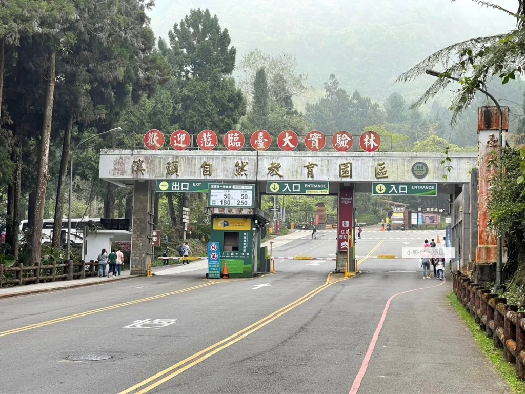 溪頭教育園區，第一停車場。