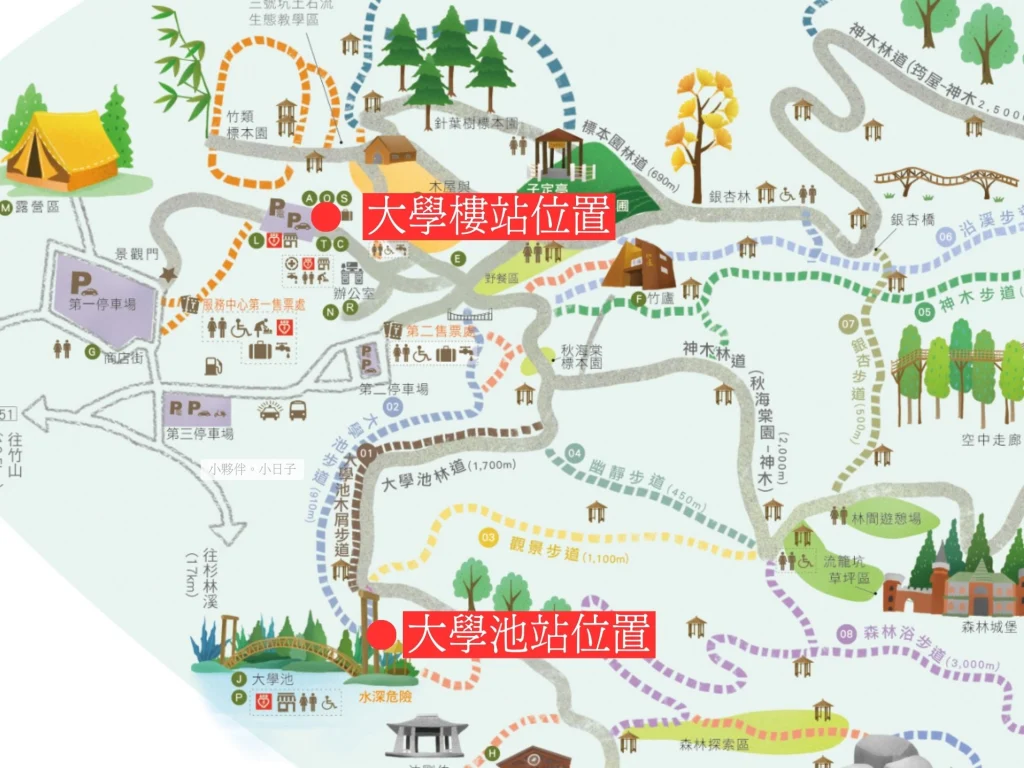 電動接駁車路線位置。